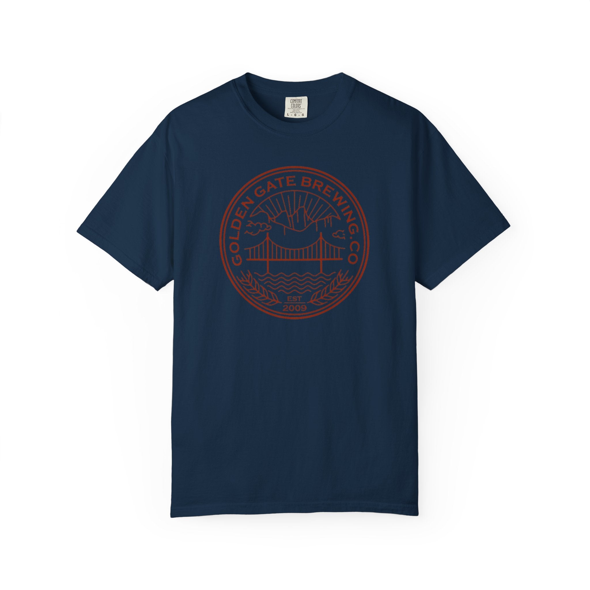 Golden Gate Brewing Co. Unisex Garment-Dyed T-Shirt | Casual Wear, Gift for Beer Lovers, Summer Outing, Nature Lover Tee, Unique Graphic Tee