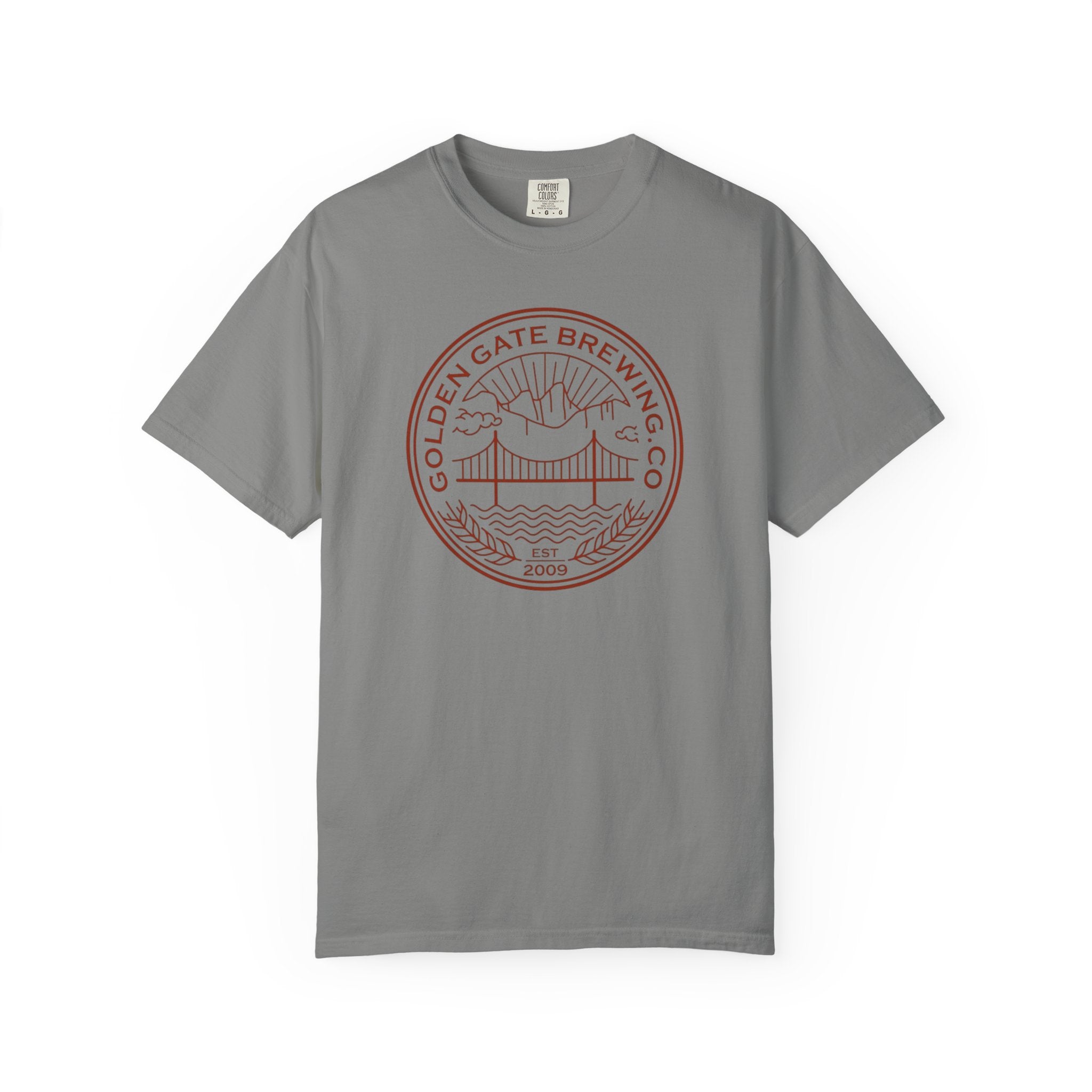 Golden Gate Brewing Co. Unisex Garment-Dyed T-Shirt | Casual Wear, Gift for Beer Lovers, Summer Outing, Nature Lover Tee, Unique Graphic Tee