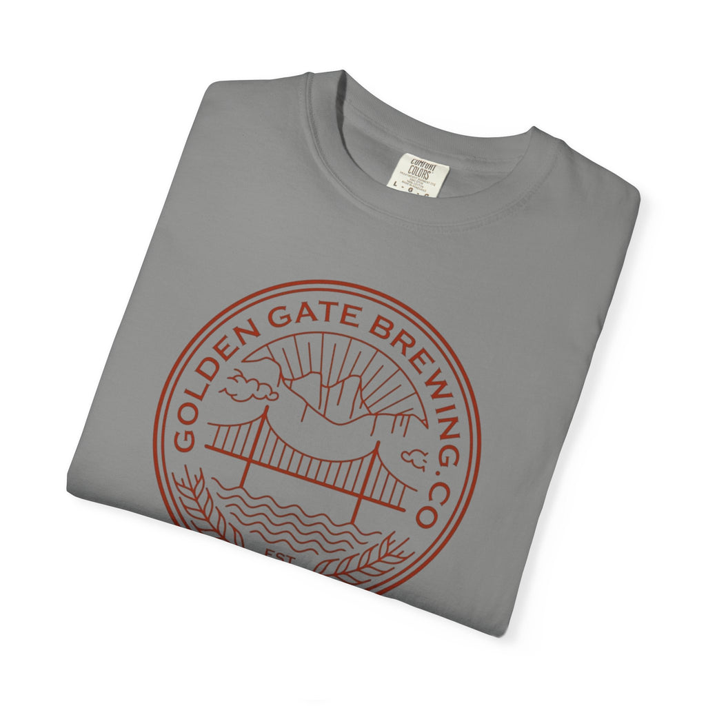 Golden Gate Brewing Co. Unisex Garment-Dyed T-Shirt | Casual Wear, Gift for Beer Lovers, Summer Outing, Nature Lover Tee, Unique Graphic Tee