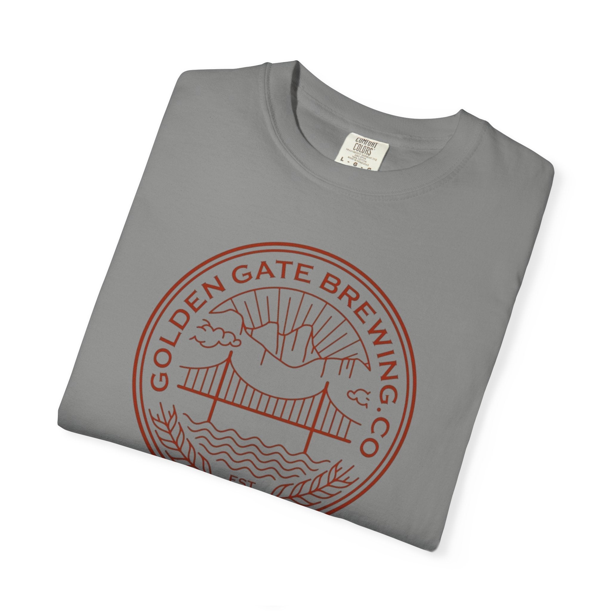 Golden Gate Brewing Co. Unisex Garment-Dyed T-Shirt | Casual Wear, Gift for Beer Lovers, Summer Outing, Nature Lover Tee, Unique Graphic Tee