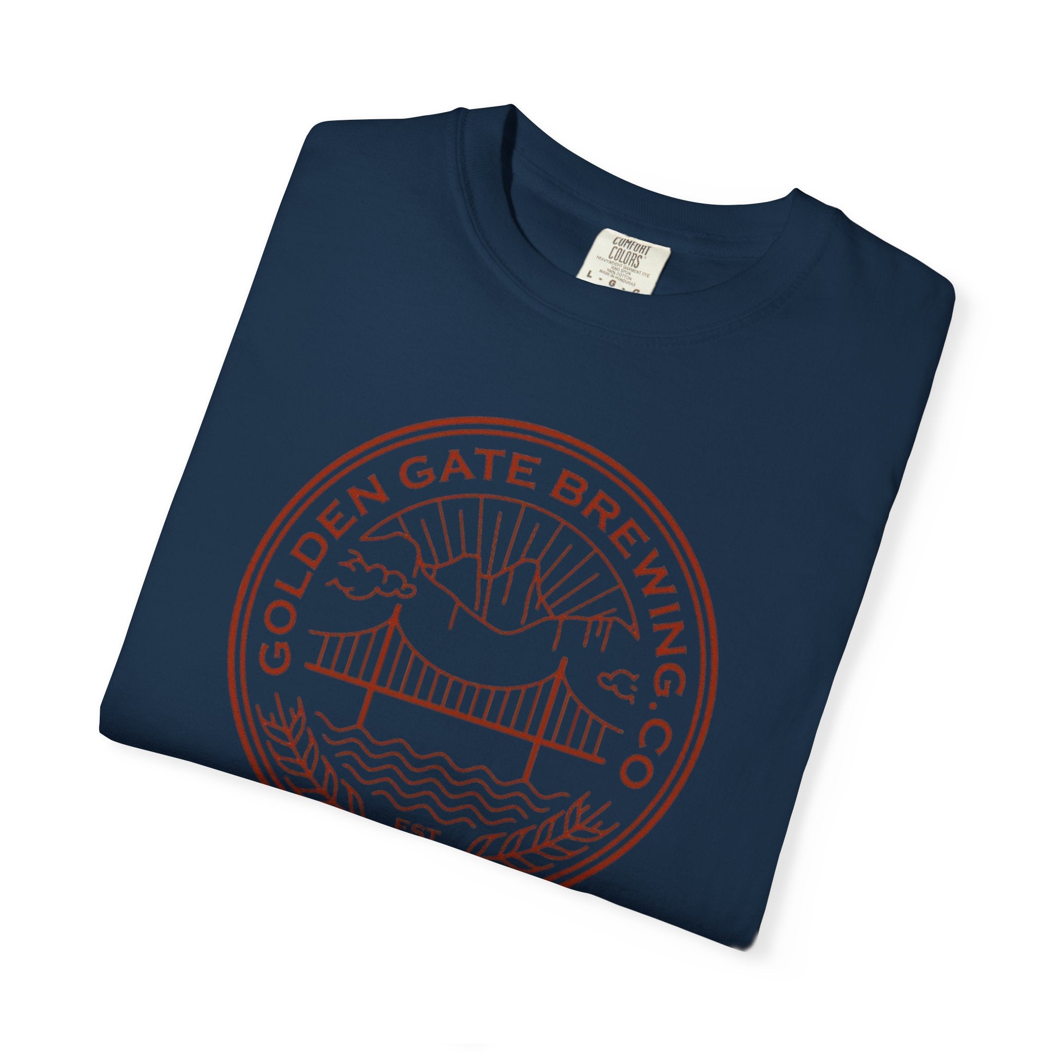 Golden Gate Brewing Co. Unisex Garment-Dyed T-Shirt | Casual Wear, Gift for Beer Lovers, Summer Outing, Nature Lover Tee, Unique Graphic Tee