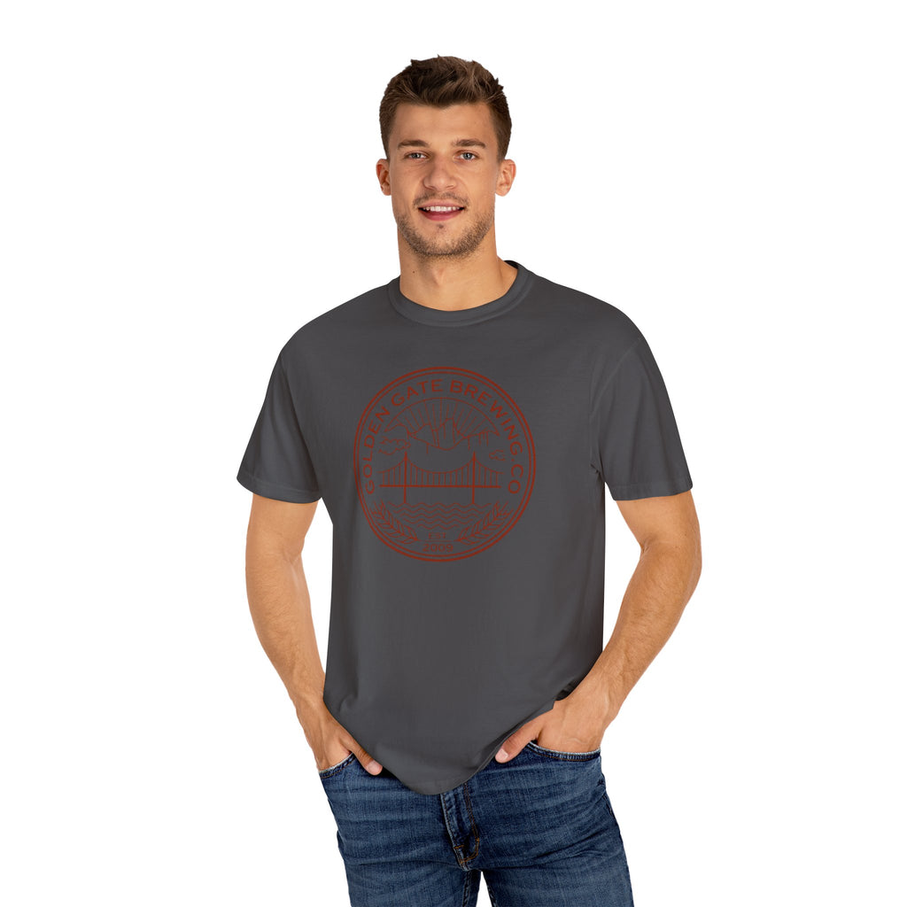 Golden Gate Brewing Co. Unisex Garment-Dyed T-Shirt | Casual Wear, Gift for Beer Lovers, Summer Outing, Nature Lover Tee, Unique Graphic Tee
