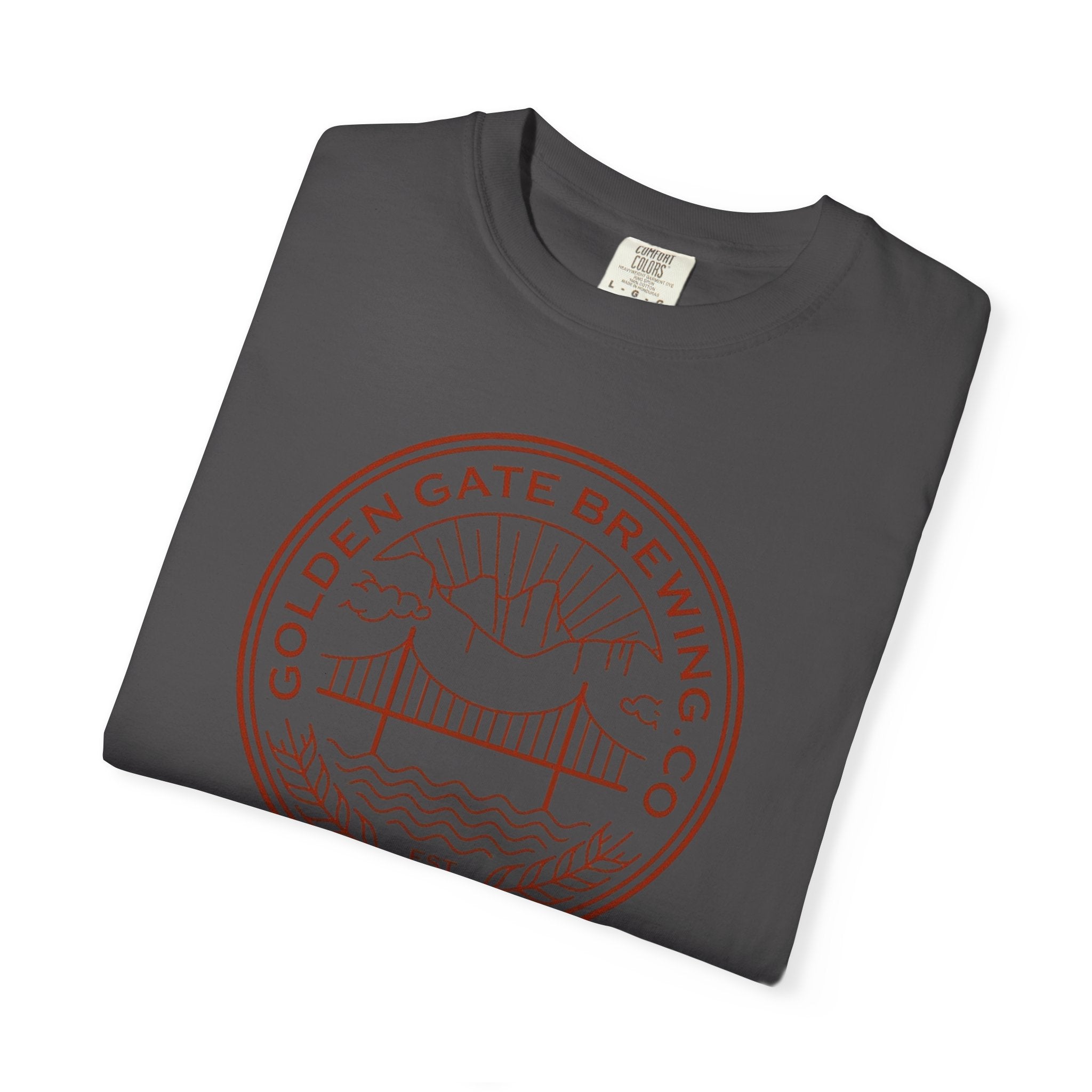 Golden Gate Brewing Co. Unisex Garment-Dyed T-Shirt | Casual Wear, Gift for Beer Lovers, Summer Outing, Nature Lover Tee, Unique Graphic Tee